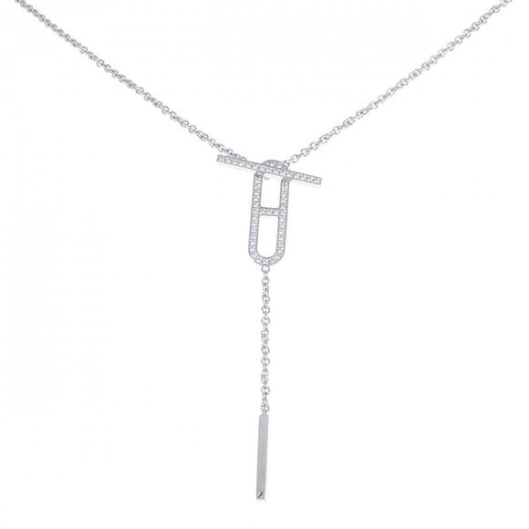 Hermes Ever Chaine d'Ancre 750 White Gold Diamond Necklace - Picture 1 of 5